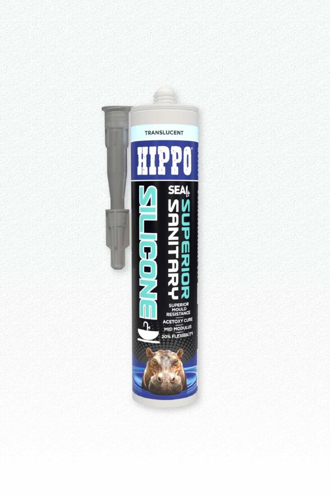 Cartridge of Hippo SEALit Sanitary Silicone in translucent