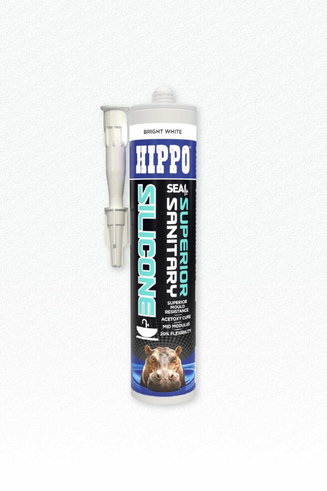Cartridge of Hippo SEALit Sanitary Silicone in white