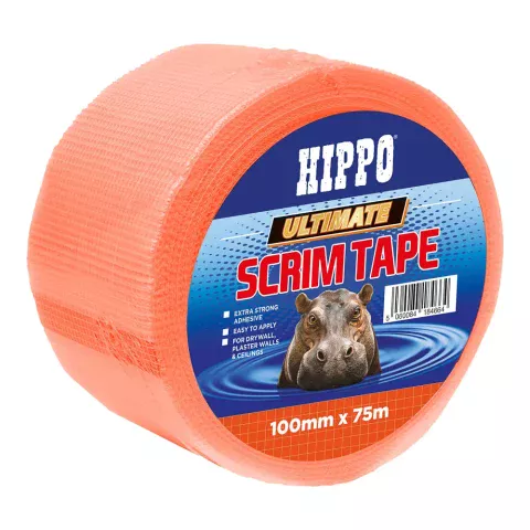 Roll of Hippo ultimate scrim tape 100mm x 75m front left side view