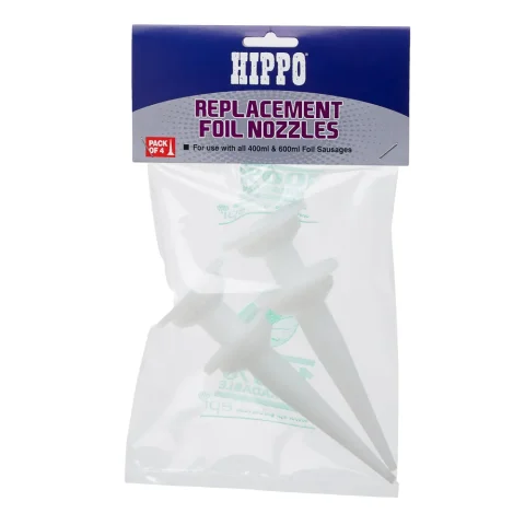 Blister card pack of Hippo replacement foil nozzles