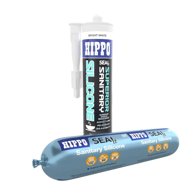 Cartridge and foil packs of Hippo sanitary silicone sealant