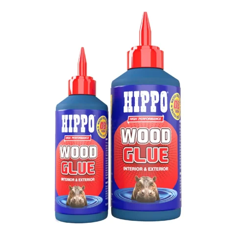 Bottles of Hippo interior and exterior wood glue