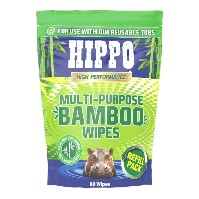 Refill pack of 80 Hippo multi purpose bamboo wipes