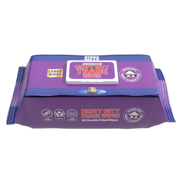 Bag of 80 extra large Hippo heavy duty trade wipes